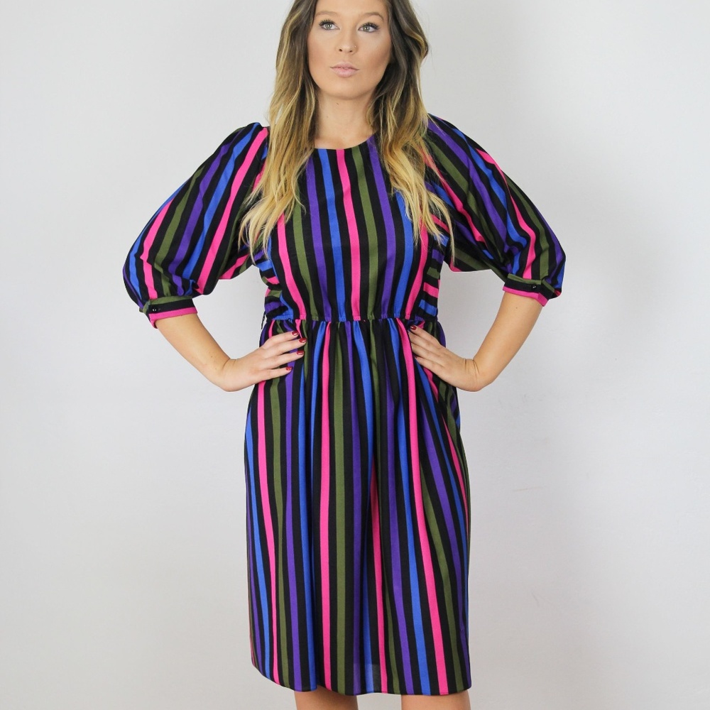Vintage 80s Midi Dress